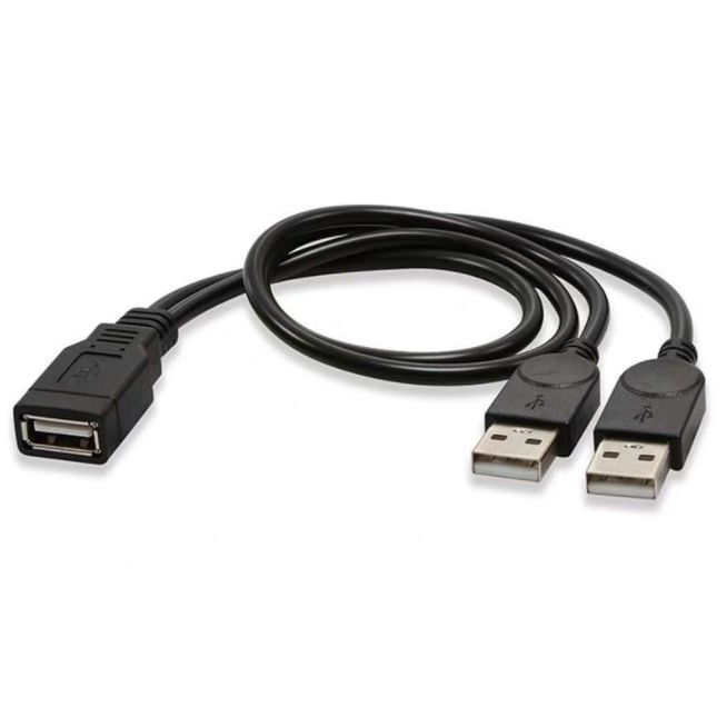 USB 2.0 2-in-1 विस्तारित USB डेटा केबल